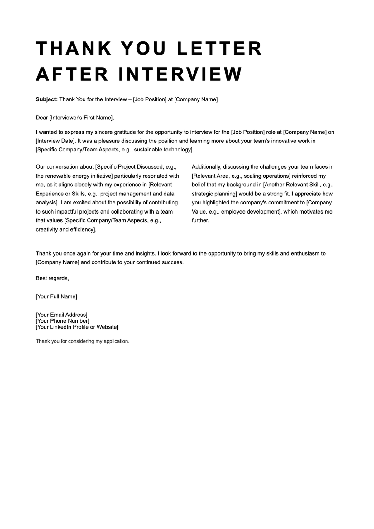 Thank you email after interview template with speech bubble graphic_variant_3